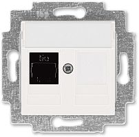 Розетка компьютерная без рамки ABB EPJ Levit 1-м. RJ45 5e жемчуг картинка